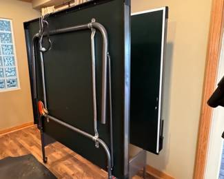 Lifetime ping pong table with net & paddles, folded is 5'3"H x 5'2"W x 23"D (in lower level & will need a professional mover)