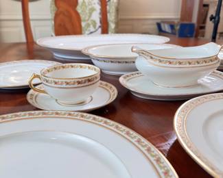 Charles Field Haviland Limoges partial china set, plus oval vegetable and platter