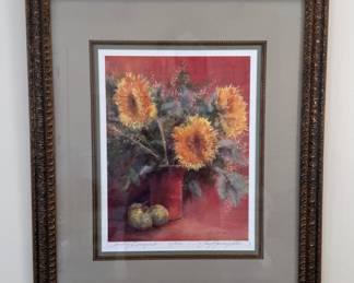 Amy Walton limited edition print 'Country Bouquet' beautifully matted and framed 30" x 28"