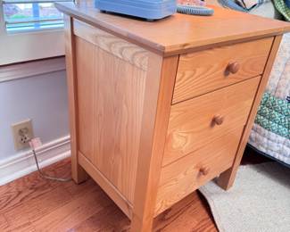Vermont Tubbs 3-drawer side table, nice condition with minimal wear 24"H x 21"W x 17"D (This item is upstairs) 