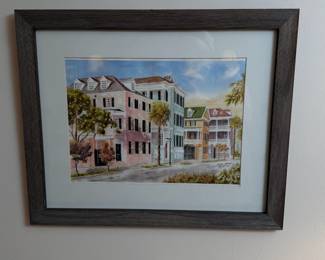 Limited edition print by Jack Heidtman, South Carolina painted lady homes 20" x 24"