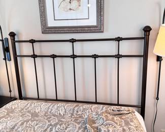 Metal full-size headboard and frame 4'8"H (This item is upstairs) 