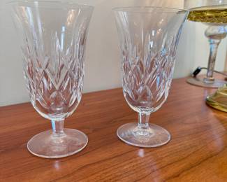 Pair of Waterford Crystal footed goblets