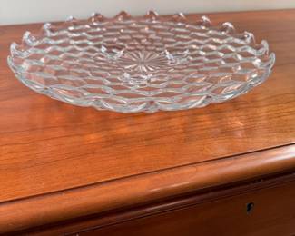 Fostoria American footed tray 12"