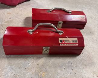 Pair of Vermont American 15" metal utility toolbox