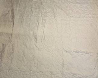 85x103 all white quilt