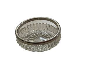 Chrystal and silver serving bowl