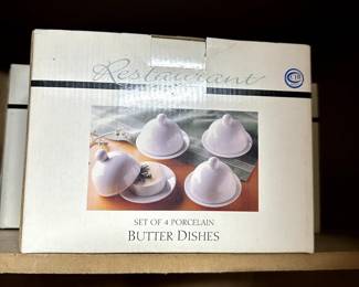 Butter dishes. set of 3 still in boxes