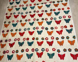 62x82 Vintage Butterfly quilt