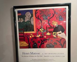 Our Clients have been so blessed to travel around the world visiting Museums Art Galleries and they gathered many treasures from those adventures to fill their beautiful home with starting off are these amazing posters plus there is original artwork they also collected.

HENRI MATISSE