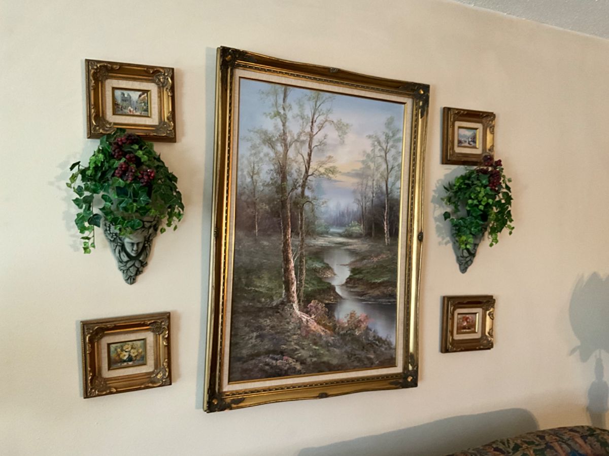 Decor on wall in living room