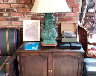 Living room - Cabinet, decor, lamp, CD’s