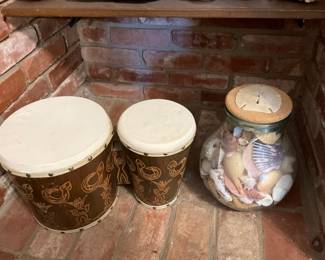 Entry area - bookshelf next to fireplace 