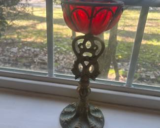 Decorative container in master bedroom