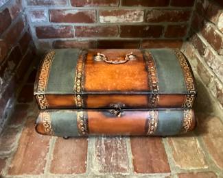 Lovely box beside fireplace