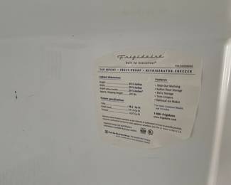 Garage - Frigidaire medium sized refrigerator with top freezer