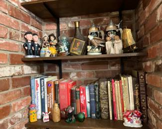 Left side of fireplace