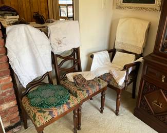 Dining room - chairs to table plus tablecloths