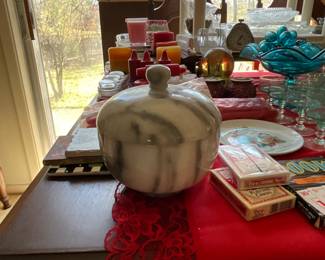 Items on dining room table 