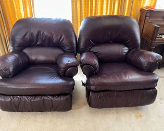 Two large reclining chaire