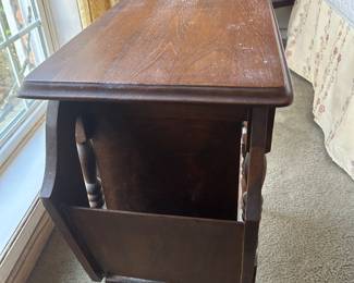 Side view of table