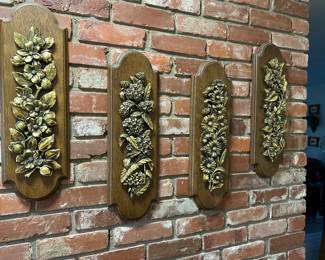 On brick wall in foyer