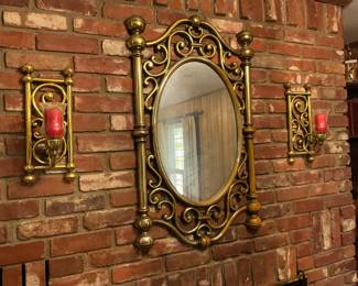 Three pieces on fire place