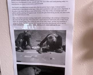 Information about how the Navajo people create their sand paintings 