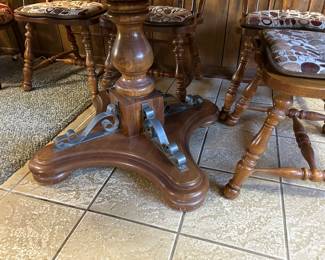 Underneath kitchen table