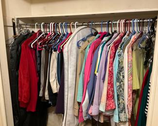 One of two closets in master bedroom