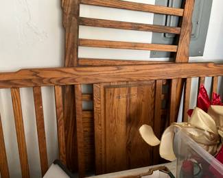 Garage - full size headboard, footboard & rails 