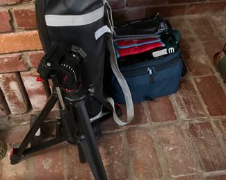 Tripod, camera & accessories