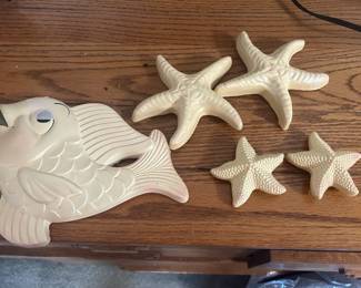 Fish and four starfish set 