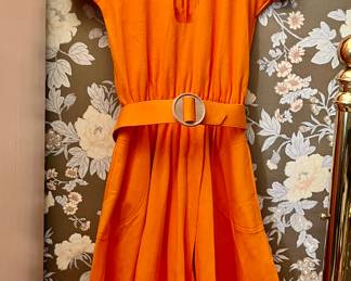 Vintage Orange Bill Blass dress. 