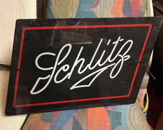 1980s Schlitz beer sign 