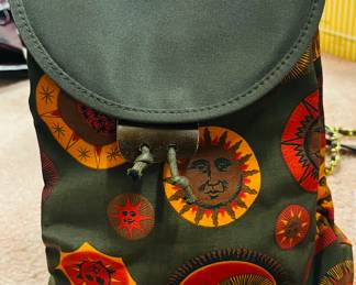 Vintage Versace Realizzato Originale, sun and moon backpack style bag ! 