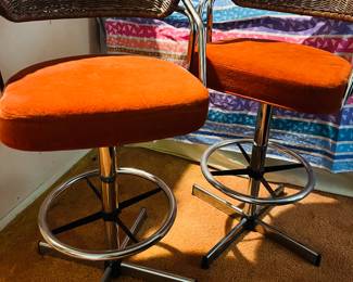 1970s swivel bar chairs. 
