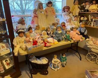 porcelain and vinyl dolls