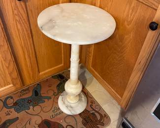 Marble pedastal plant stand