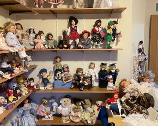 porcelain and vinyl dolls