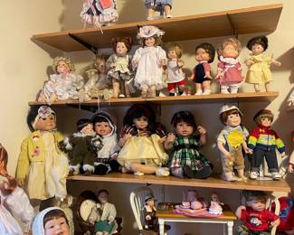 porcelain and vinyl dolls