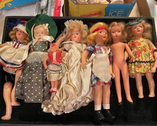 vintage small and mini size dolls