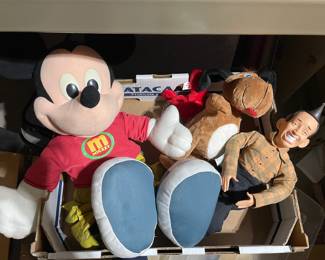 Mickey Mouse doll and Ed grimly