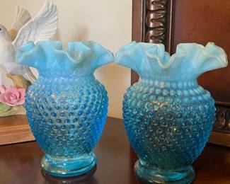 fenton blue vases
