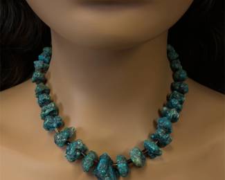 Turquoise Nugget Necklace - Native American
