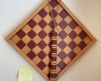 Carved Checkers Board