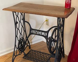 Singer Treadle Sewing Machine Base with Tabletop