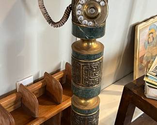 Vintage brass Italian style telephone