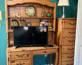 $575 Henry Link set 7 pieces - twin headboard, night stand, dresser & mirror, tall mirror, desk and chair. (tall chest no longer available)