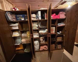 Cabinets, linens